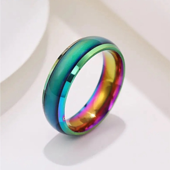 Unisex color changing mood ring band - Picture 1 of 5